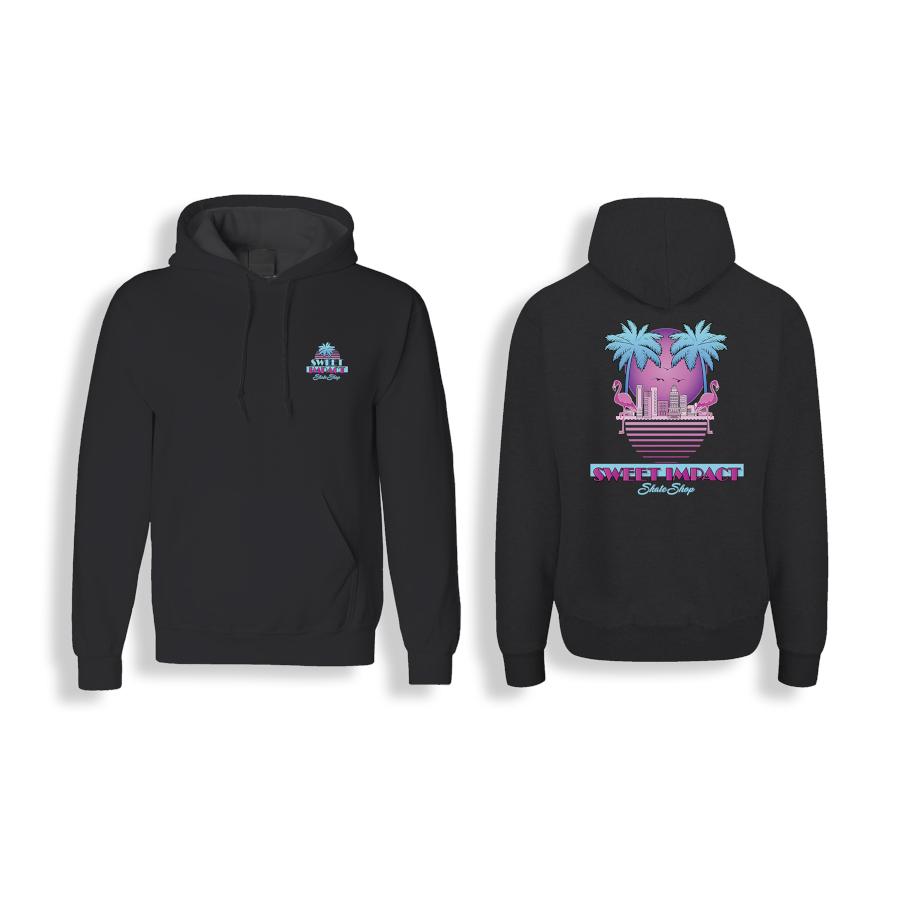 Sweet Impact - Miami Vice Crockett Hoodie - Black